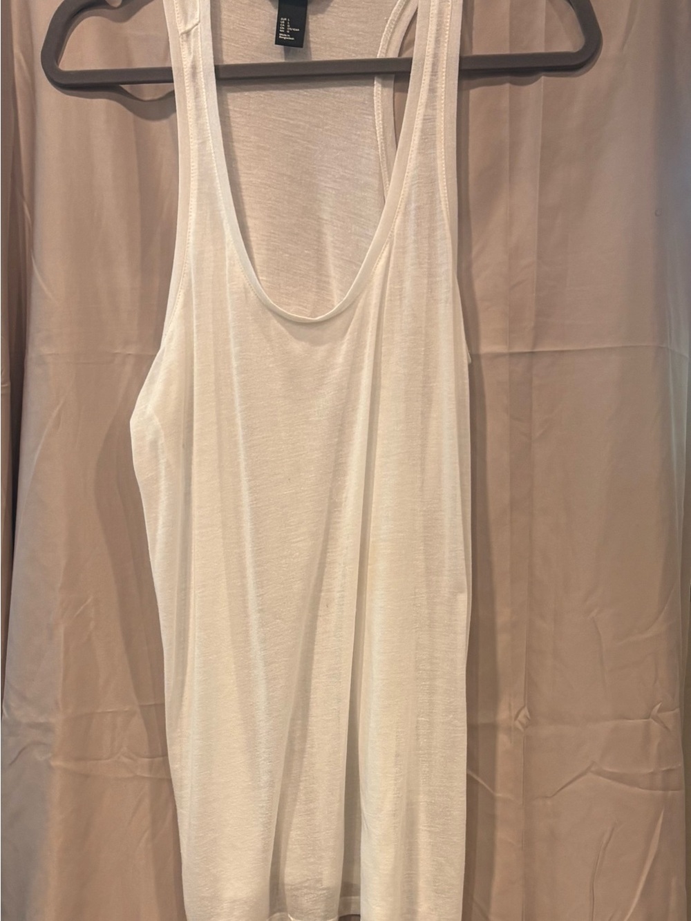 H&M White Scoop Neck Tank Top